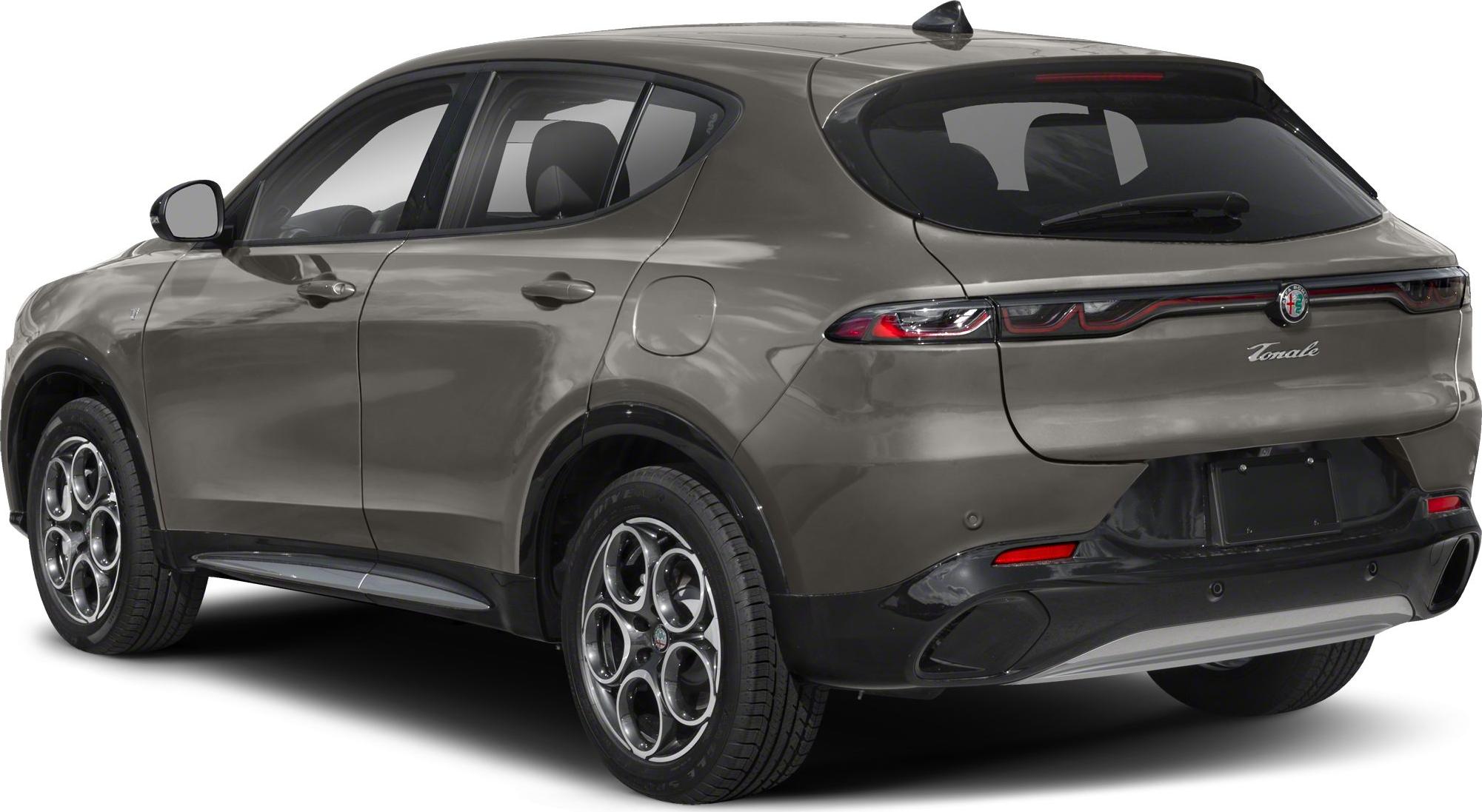 Rear view showing unique tail lights and multi-hole alloy wheels.