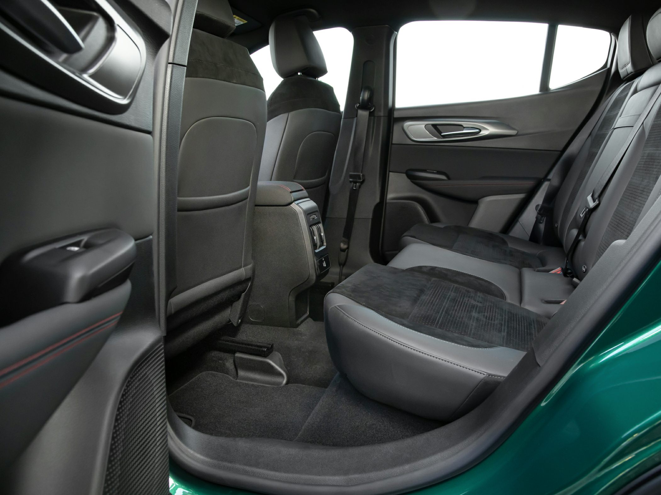 Spacious rear seat interior with premium upholstery and rear air vents
