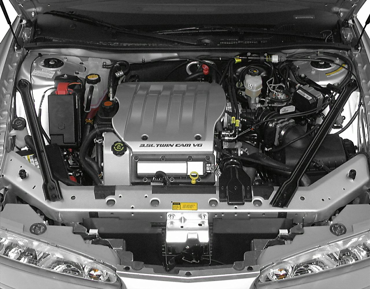 3.5L Twin Cam V6 engine bay with detailed components