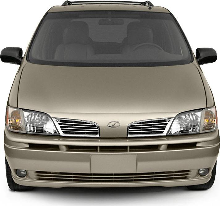 Front view with distinctive chrome grille and headlights