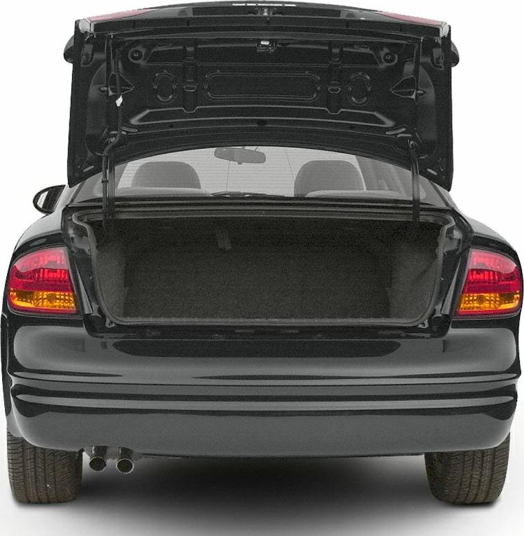 Rear view with open trunk and visible taillights