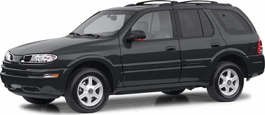 Side profile of a black SUV with alloy wheels and roof rack