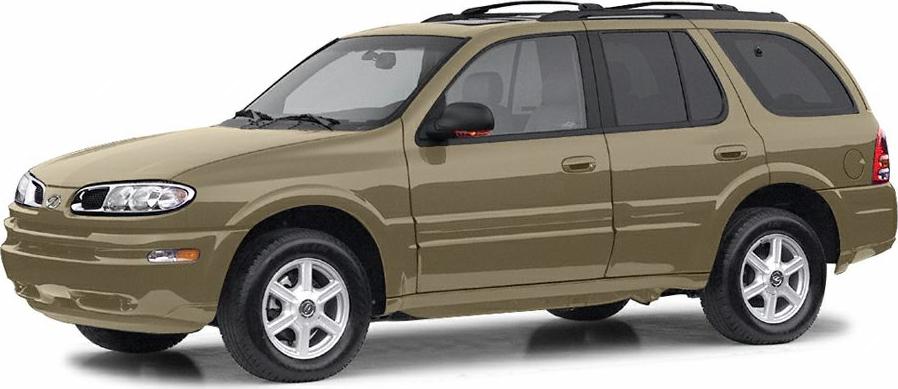 Side profile of an SUV with roof rack and tan paint