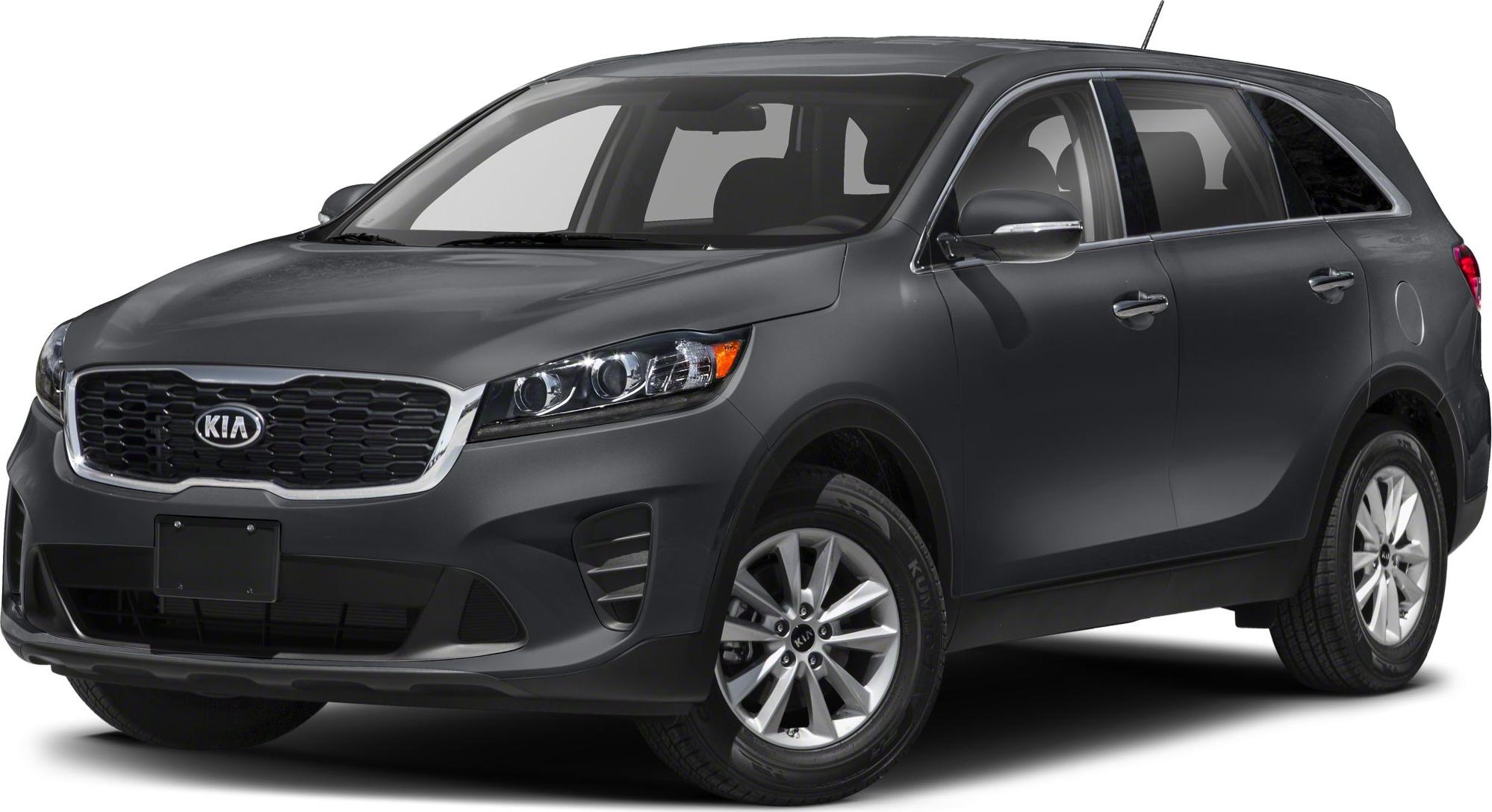 Front side profile and design details of a midsize SUV.