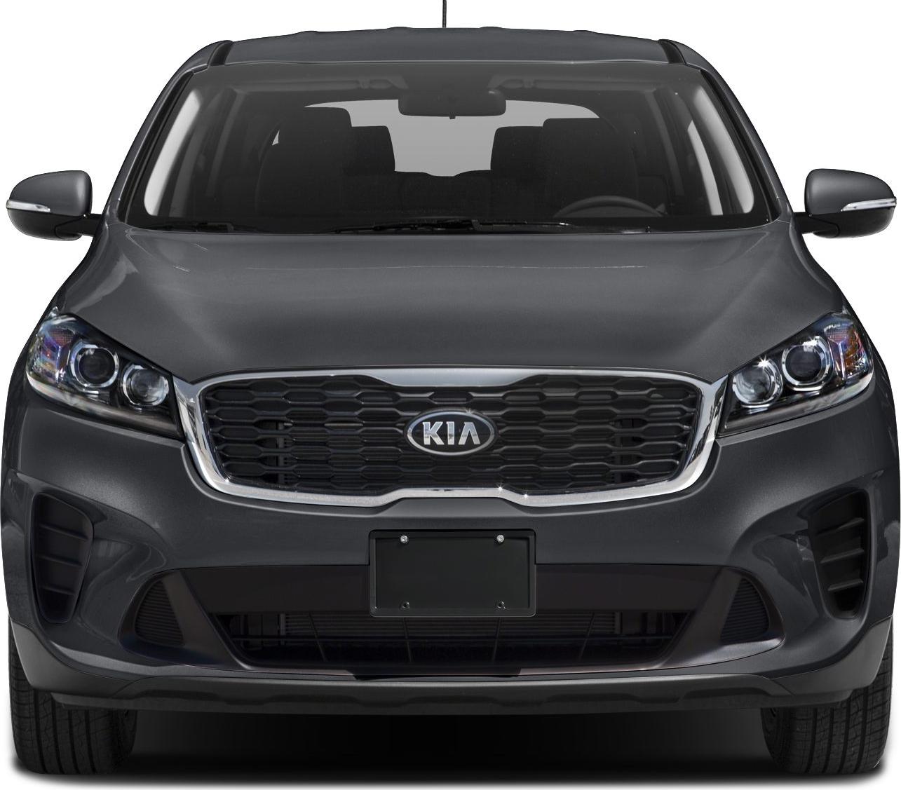 Front view showing grille, headlights, and bumper details of SUV