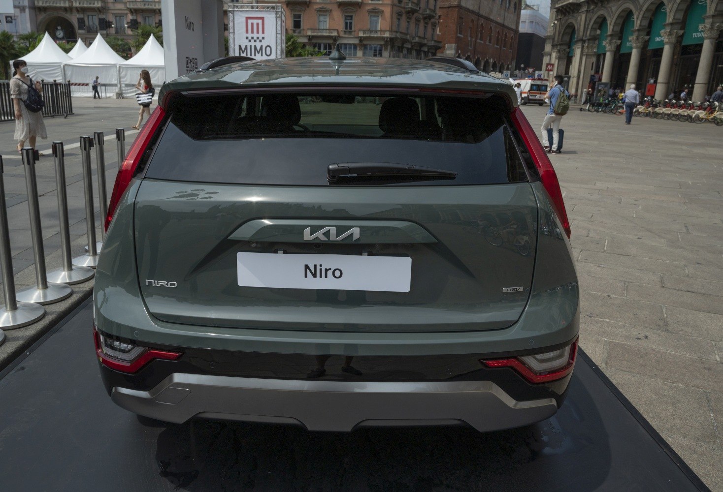 Rear view of a compact SUV with sharp LED tail lights and rear wiper