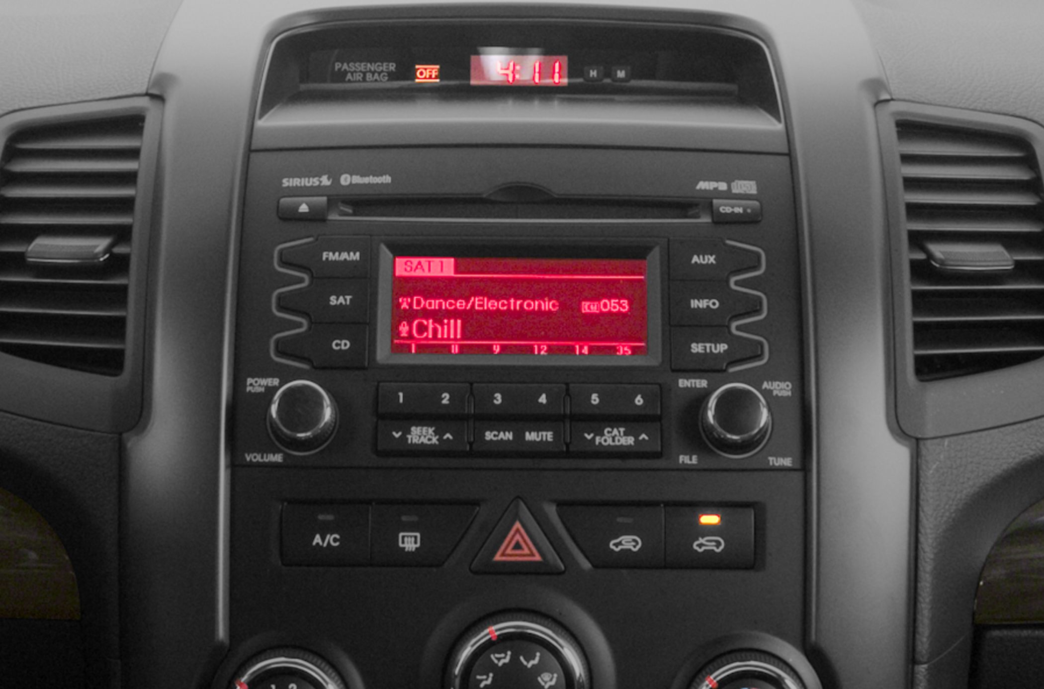 Car infotainment system and climate control panel with digital display