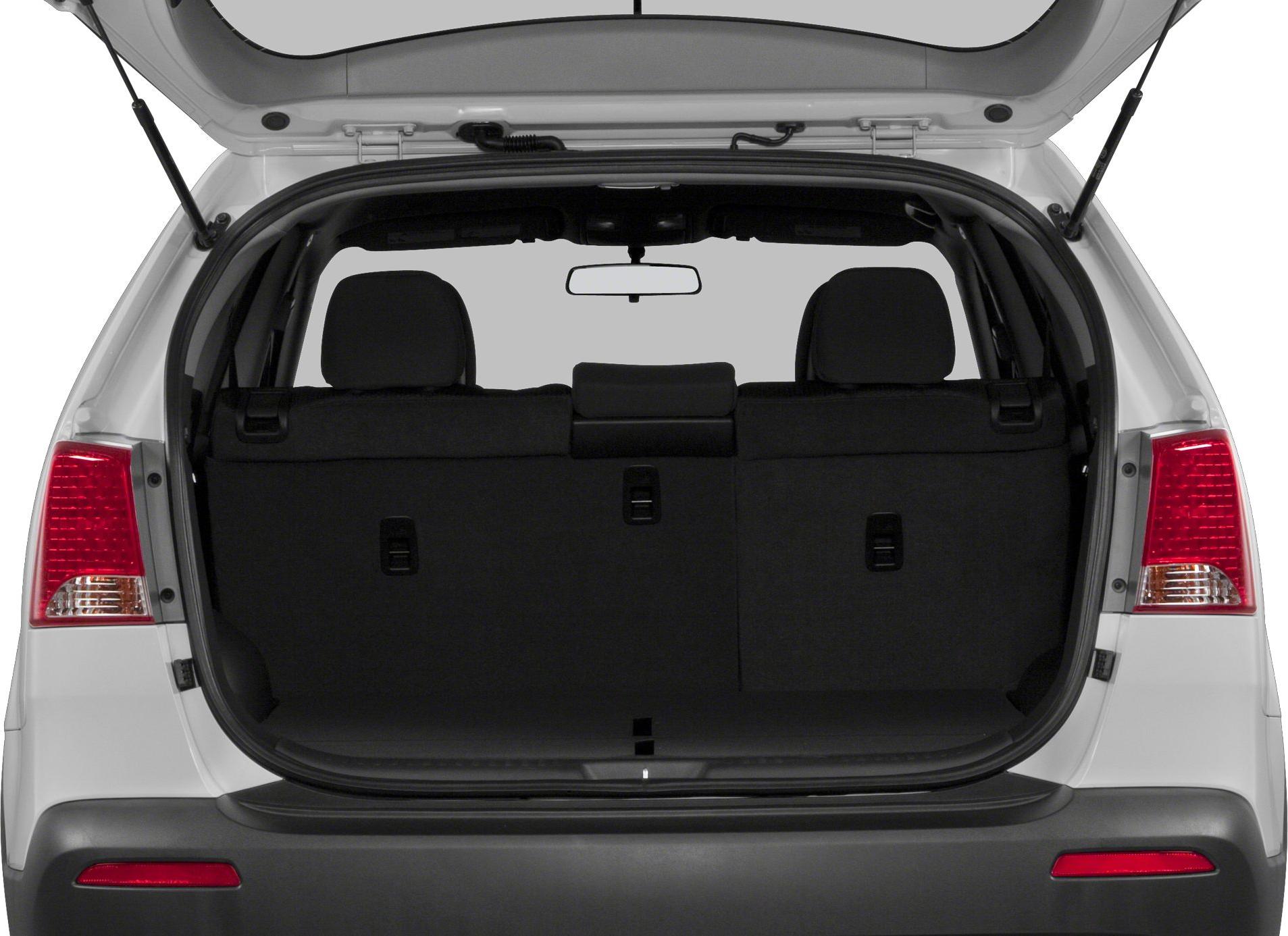 Open trunk with rear seats and spacious cargo area
