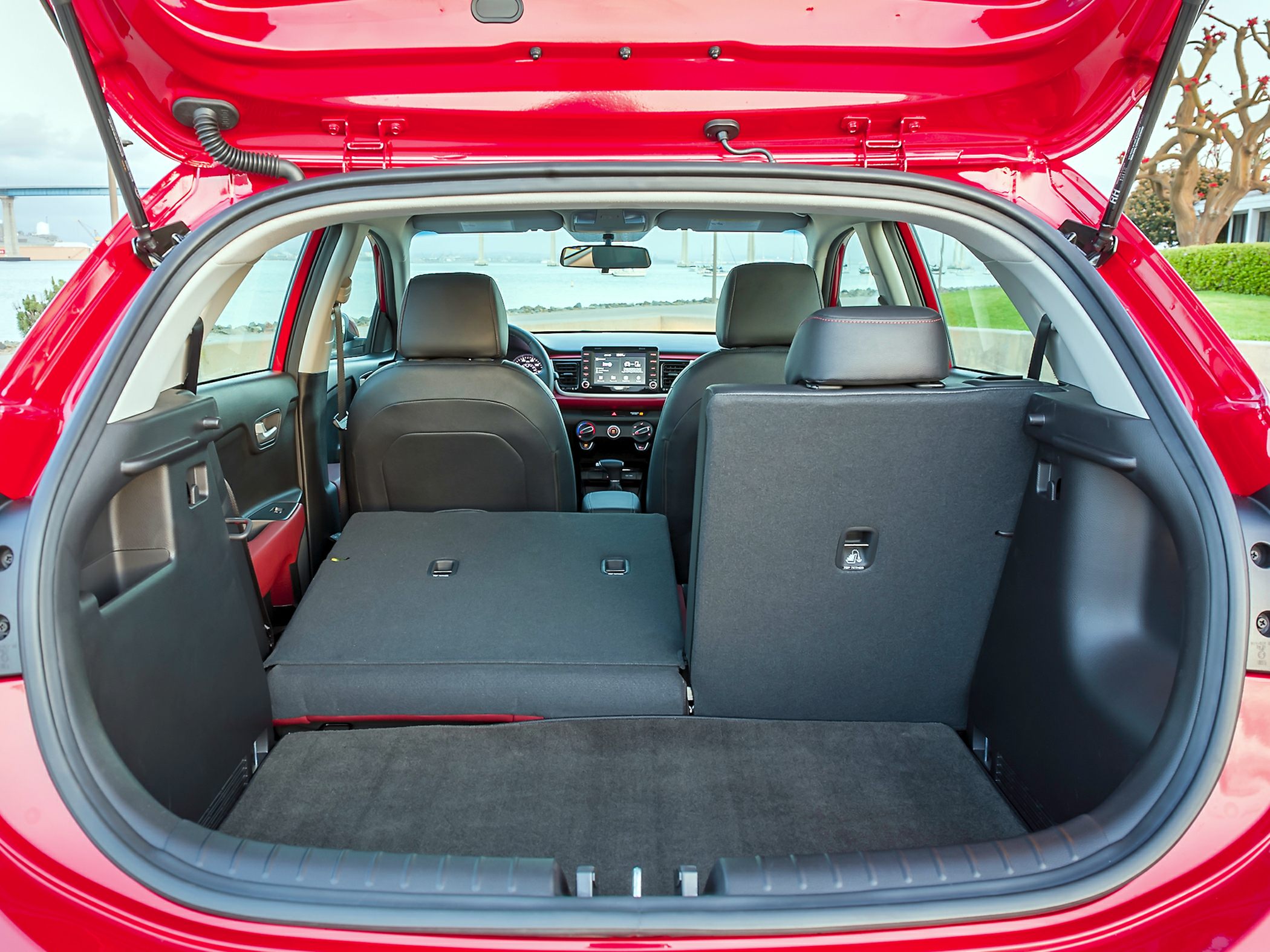 Cargo space with split-fold rear seats in a hatchback