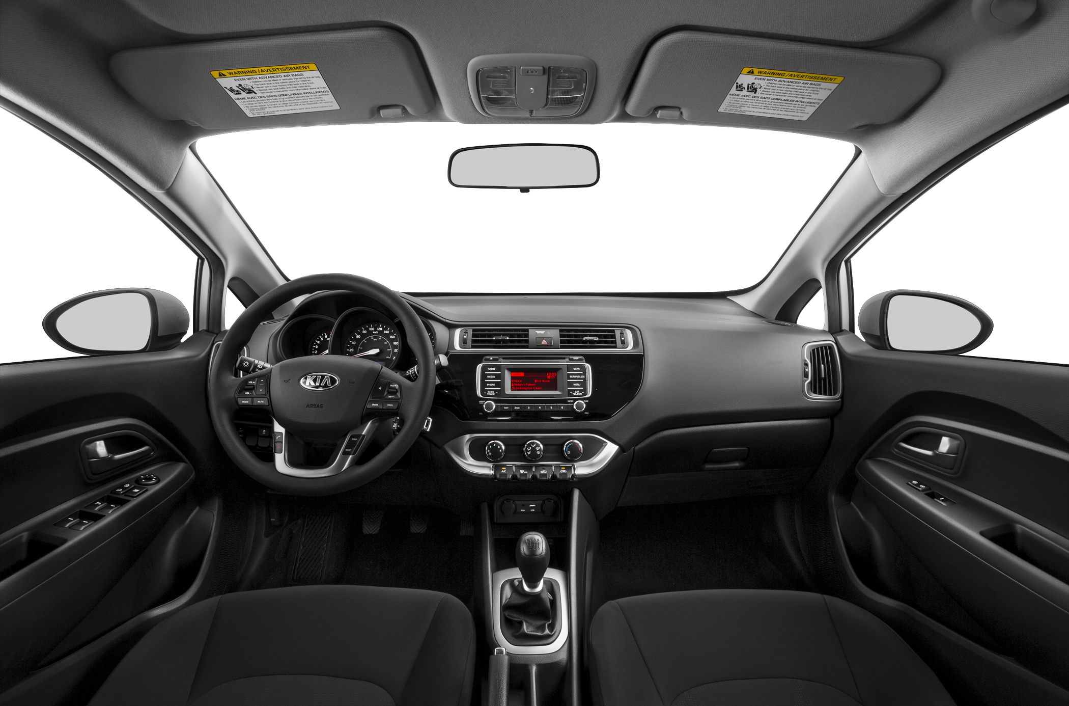 Dashboard and steering wheel with manual gear shift