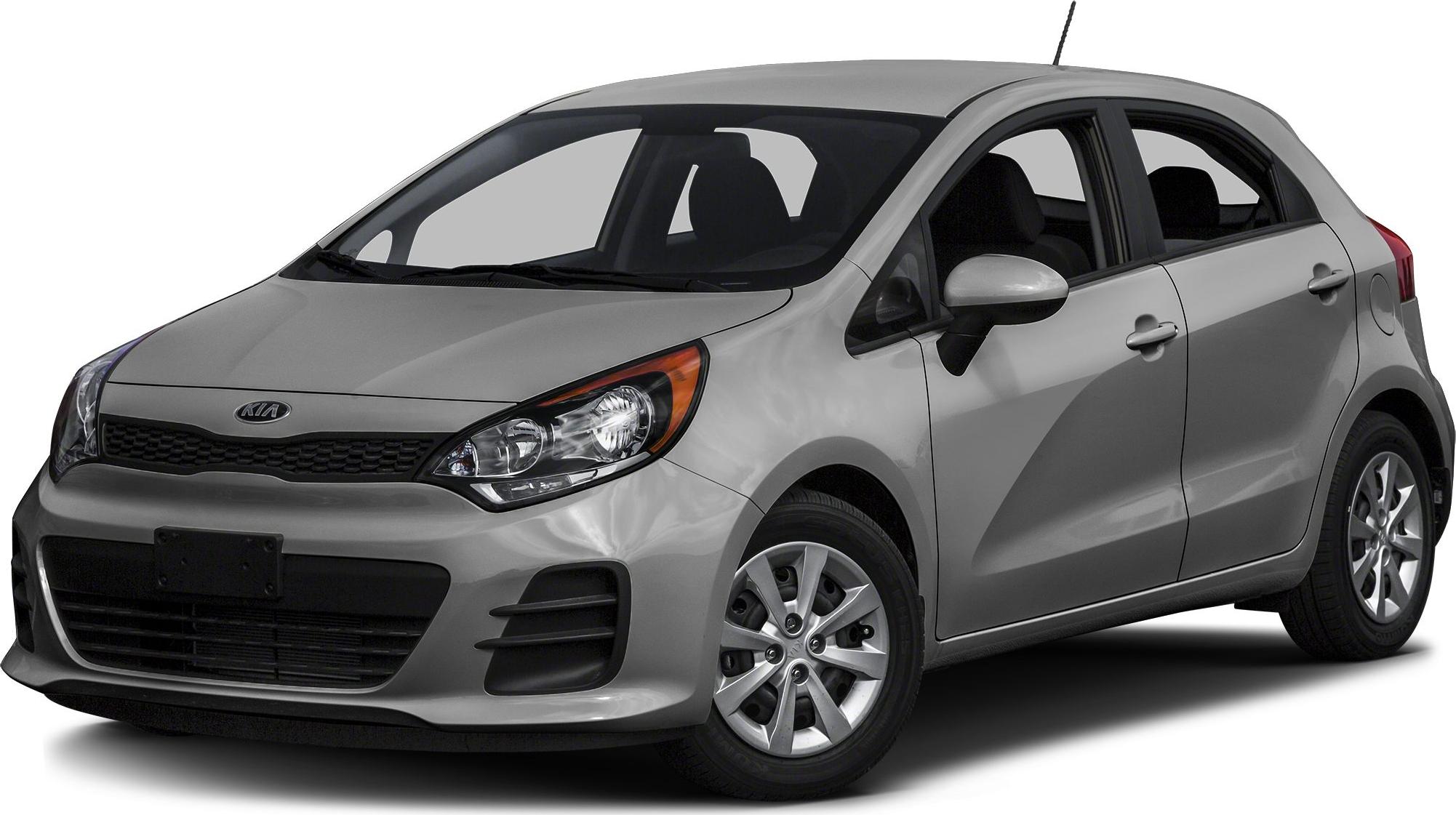 Front and side view of a compact hatchback with facelifted design.