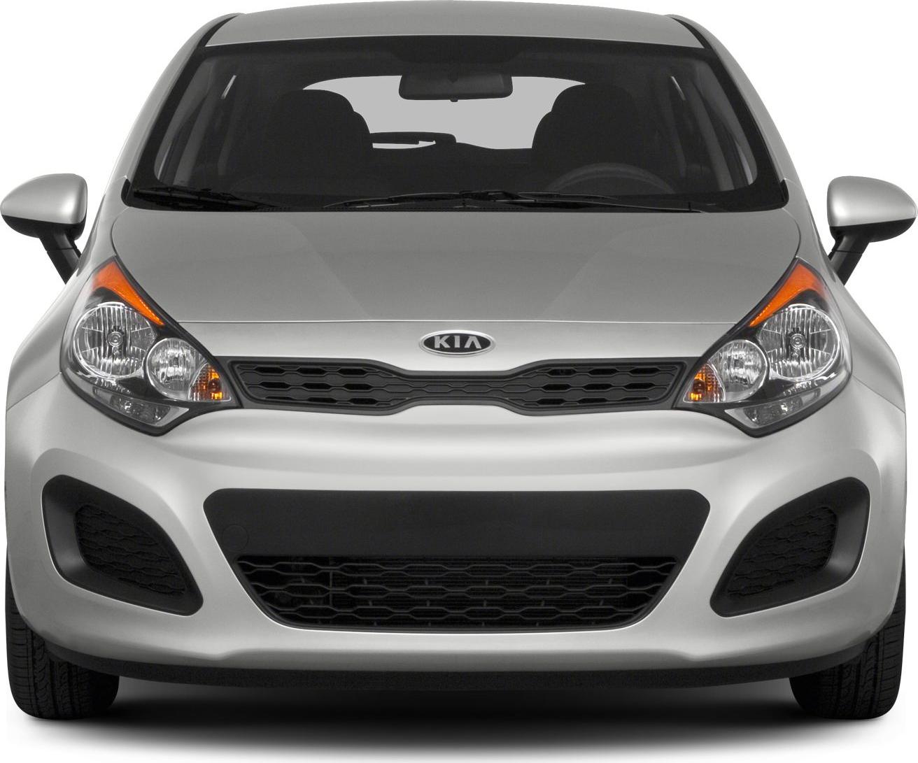 Front view with distinctive headlights and grille