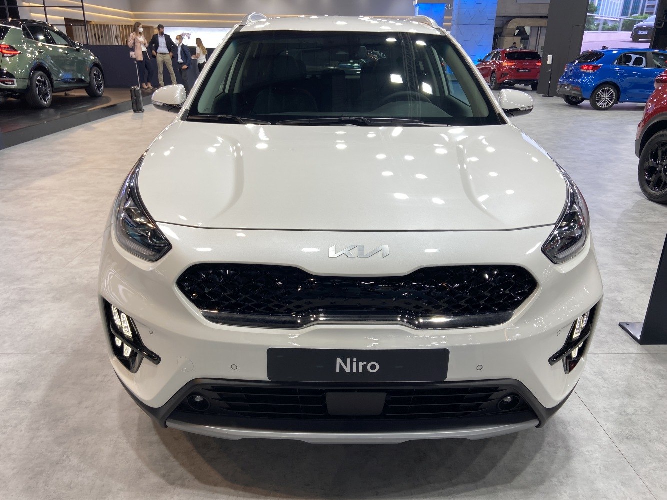 Modern front grille and headlights of a compact SUV