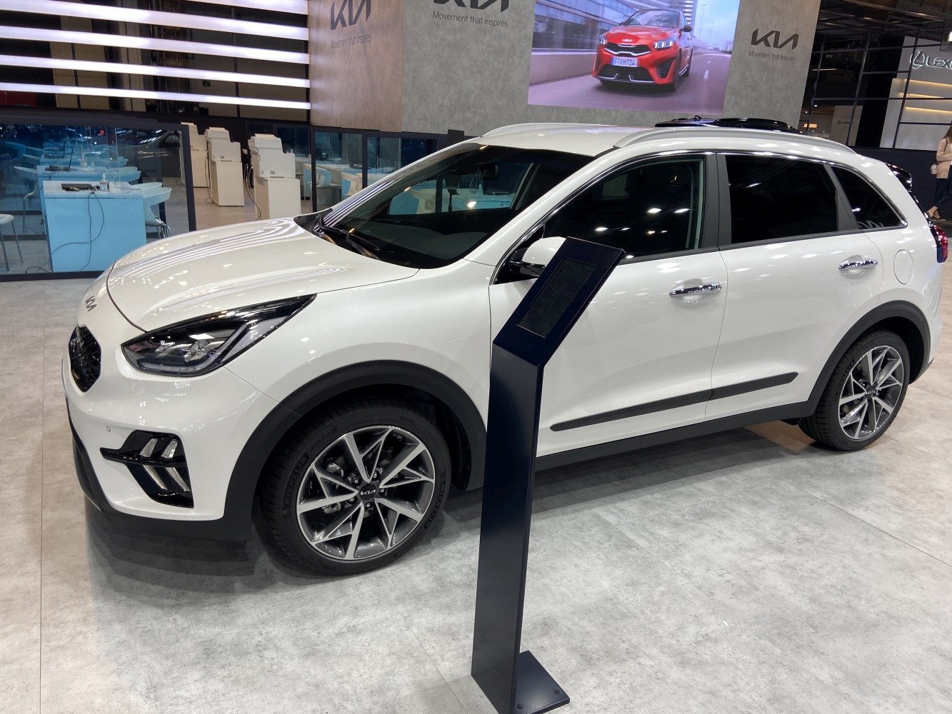 White SUV with LED headlights and alloy wheels