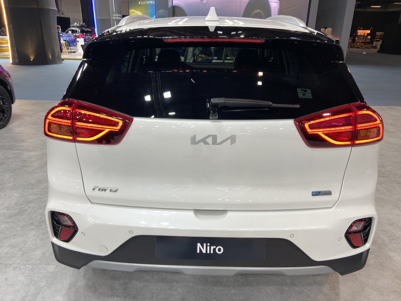 Rear view with LED tail lights and eco hybrid badge
