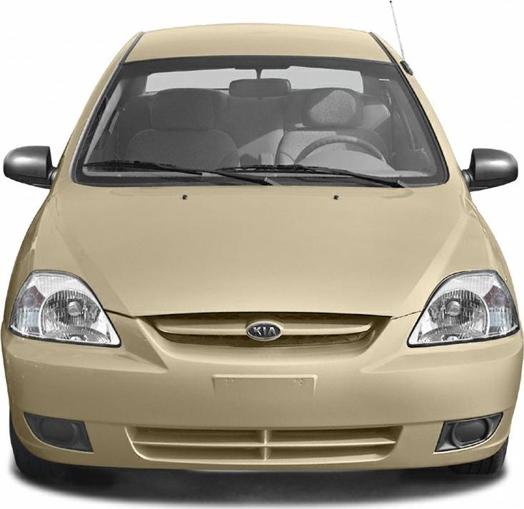 Front view of a sedan with headlights, grille, and bumper details