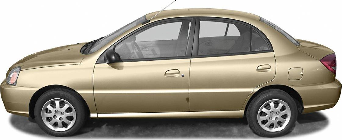 Side profile of compact sedan showing doors, wheels, and windows