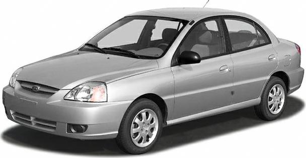 Front-side view of a silver compact sedan with alloy wheels