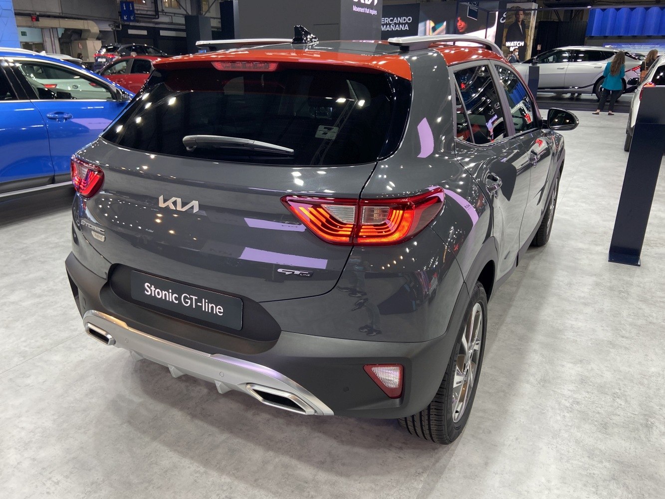 Stylish rear of compact SUV with modern taillights and dual exhausts