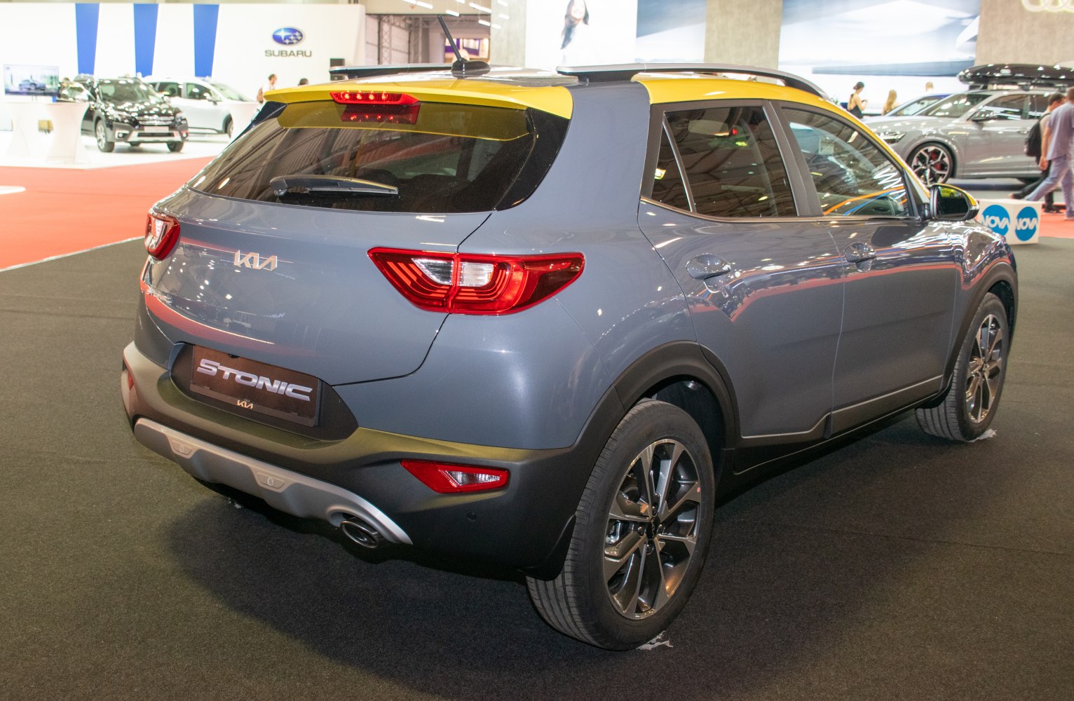 Rear and side view of a compact SUV with distinctive taillights and alloy wheels