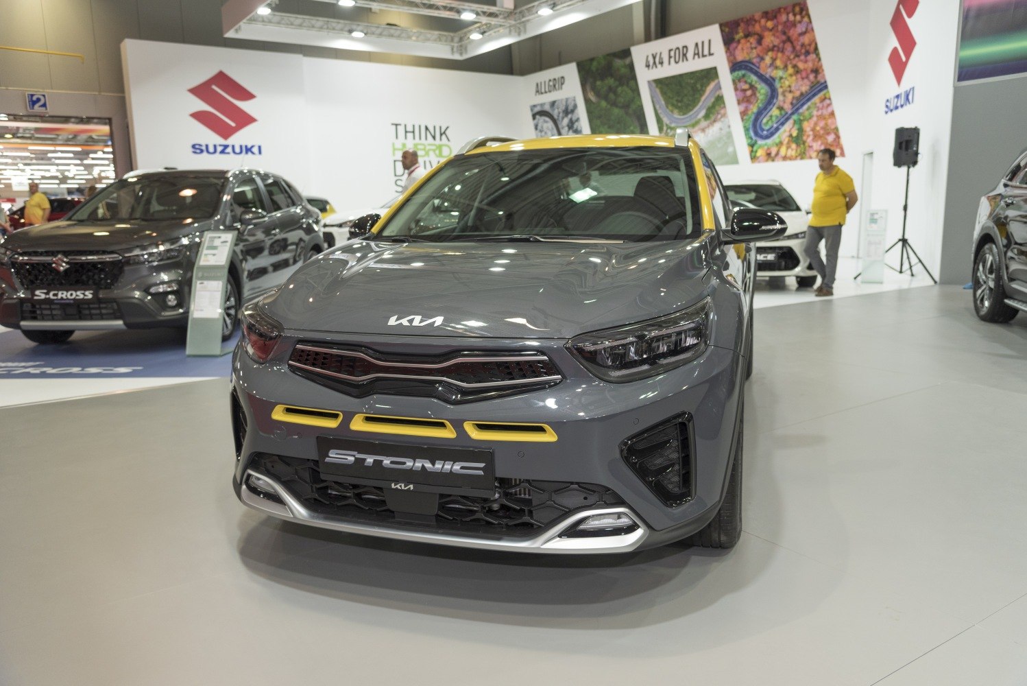 Front fascia with distinctive grille, LED headlights, and yellow accents