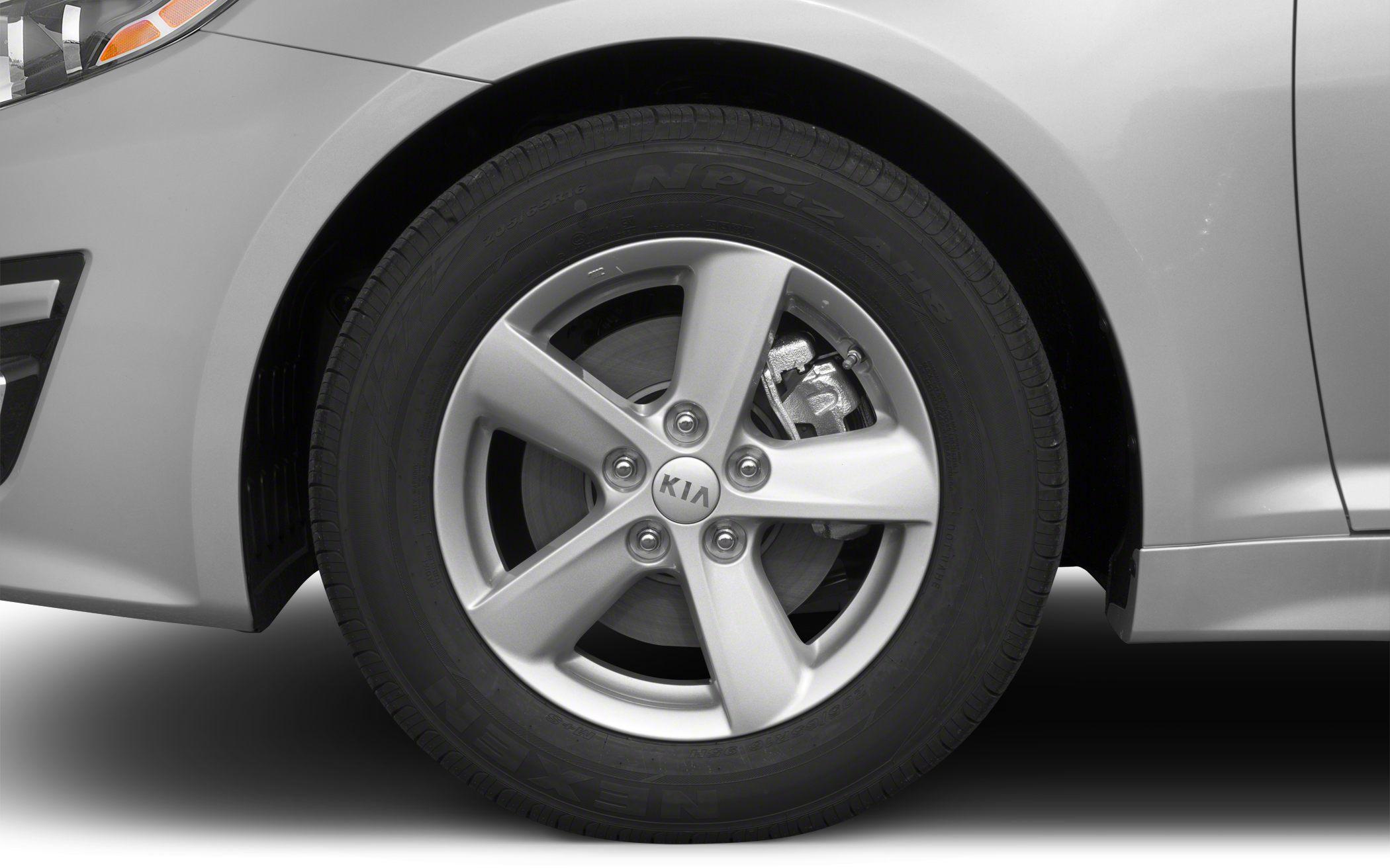 Close-up of alloy wheel and tire with visible brake caliper