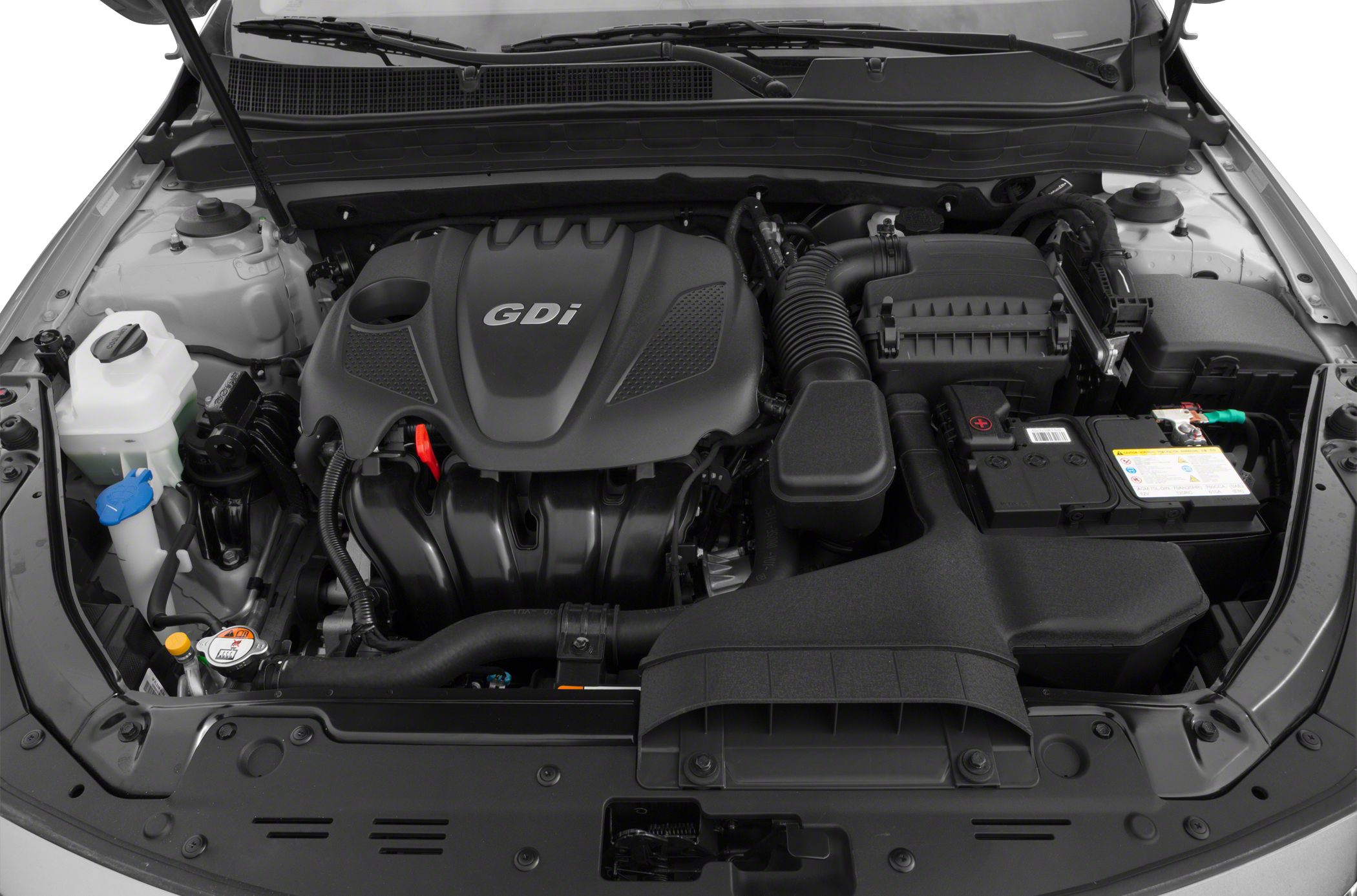 Clean engine bay with GDi engine cover and air intake system