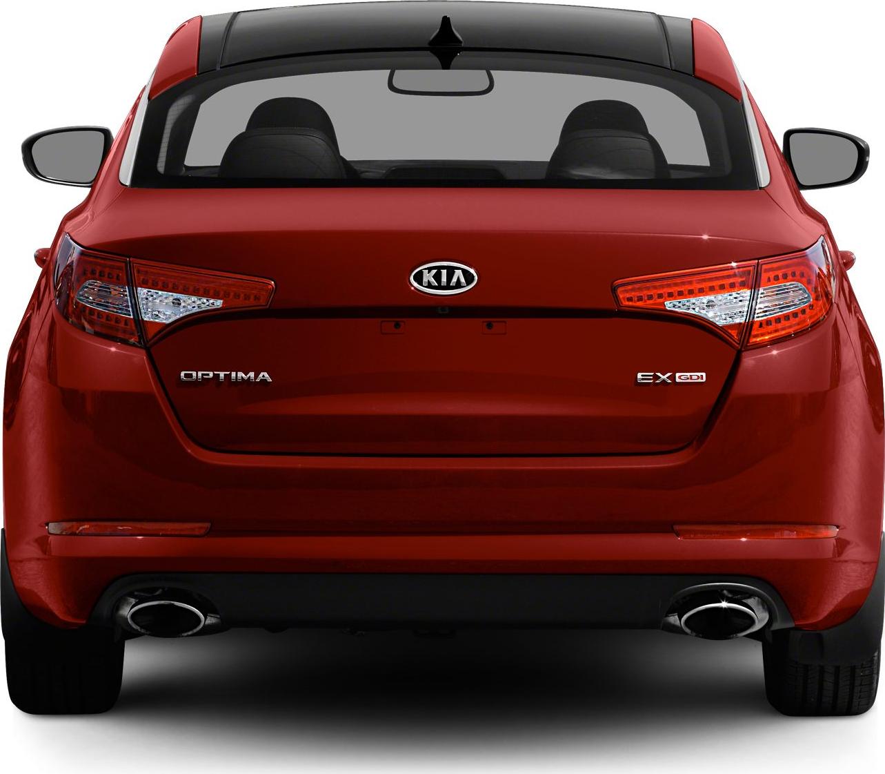 Rear view showcasing tail lights and dual exhaust pipes