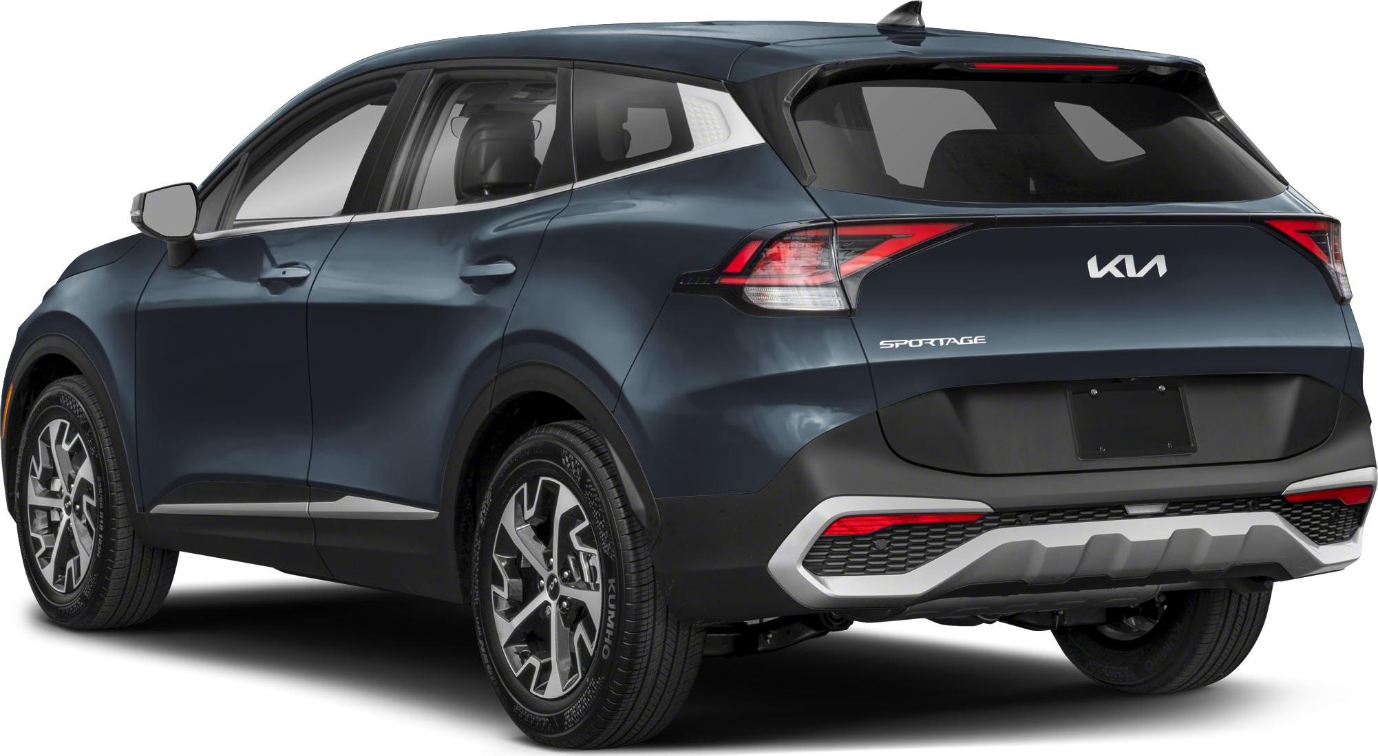 Rear view with distinctive taillights and sculpted rear bumper