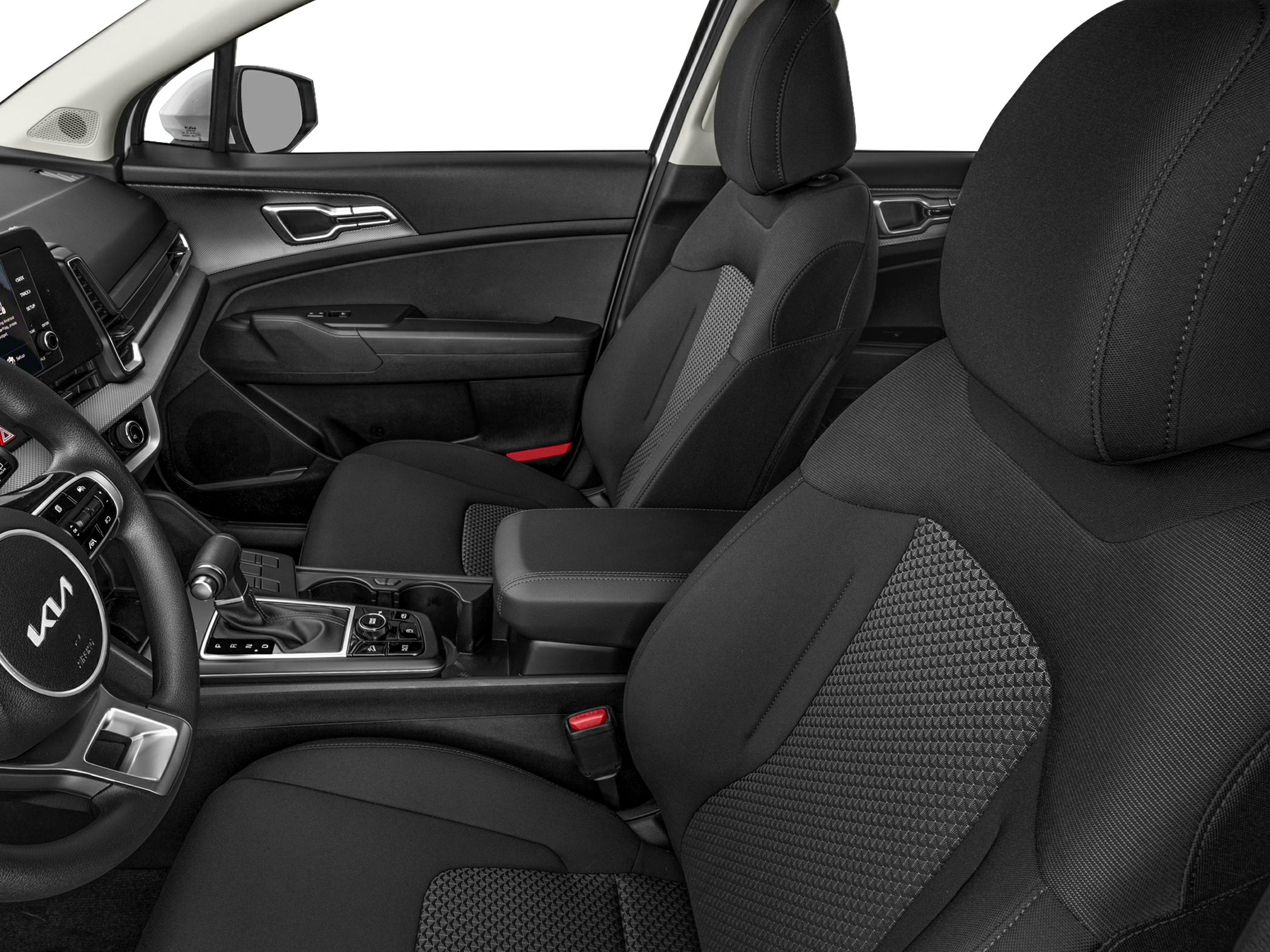 Ergonomic front seats and modern dashboard with center console controls.