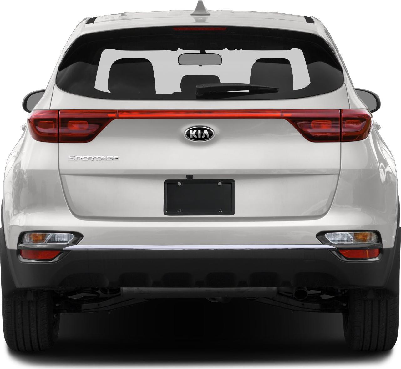 Rear view of SUV with LED tail lights and rear windshield wiper