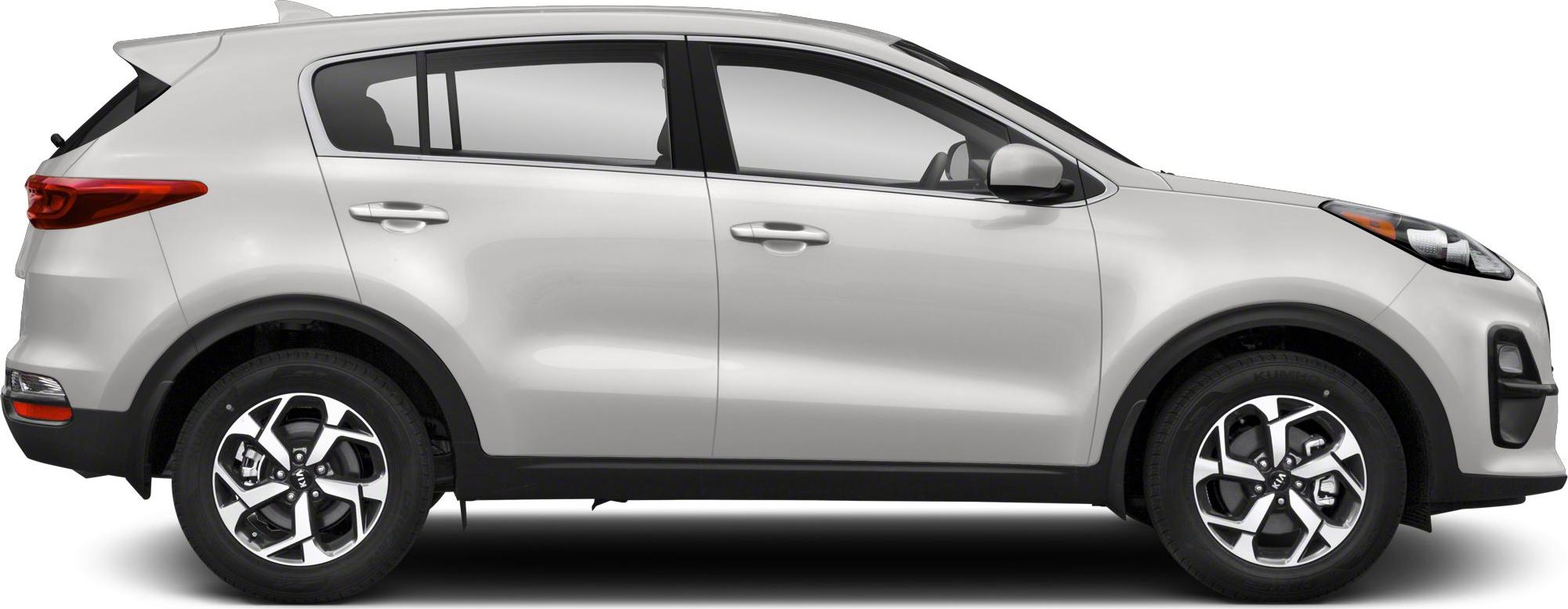 Side profile of a midsize SUV with alloy wheels and smooth body lines