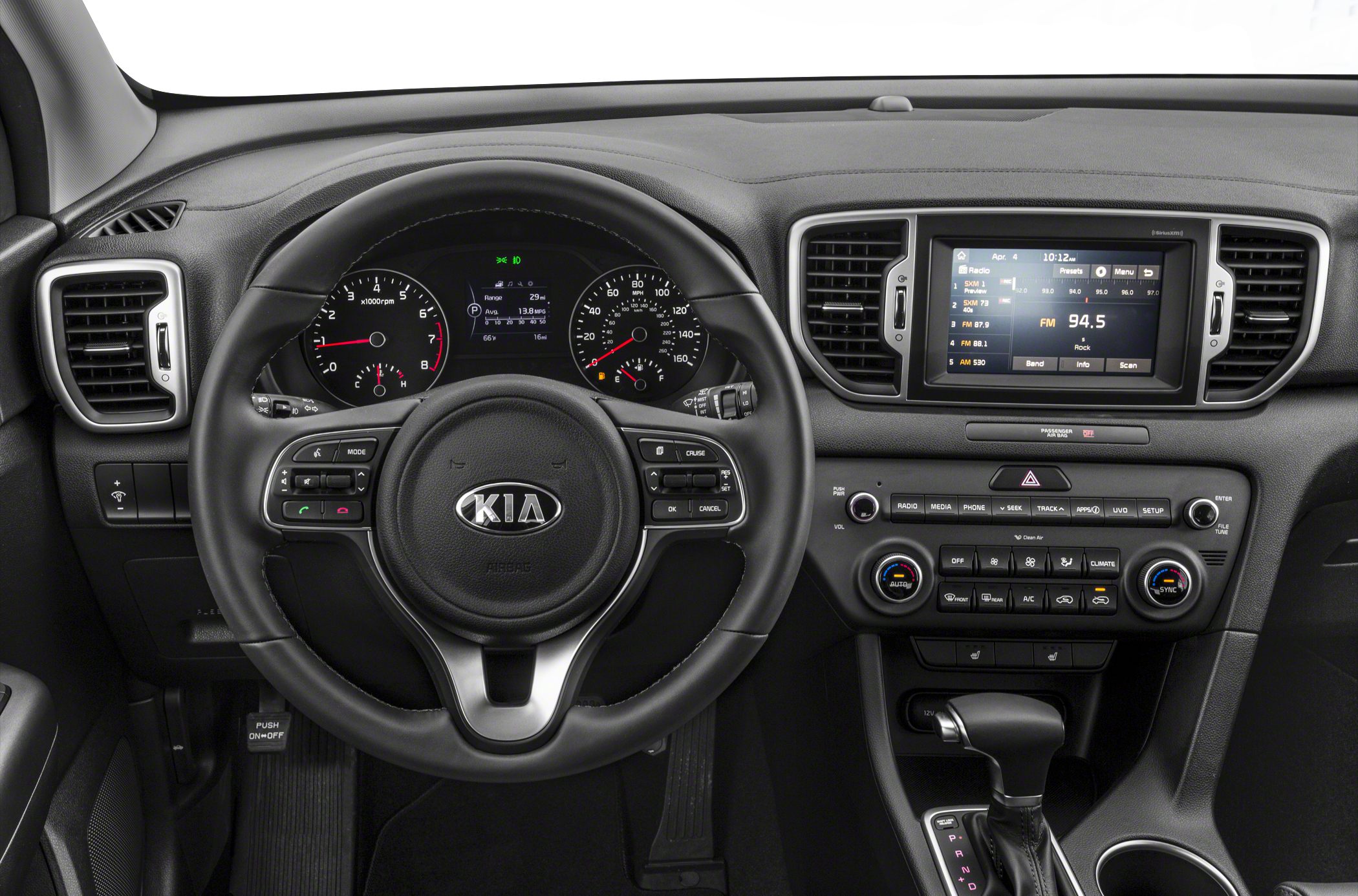Steering wheel with instrument cluster and infotainment display