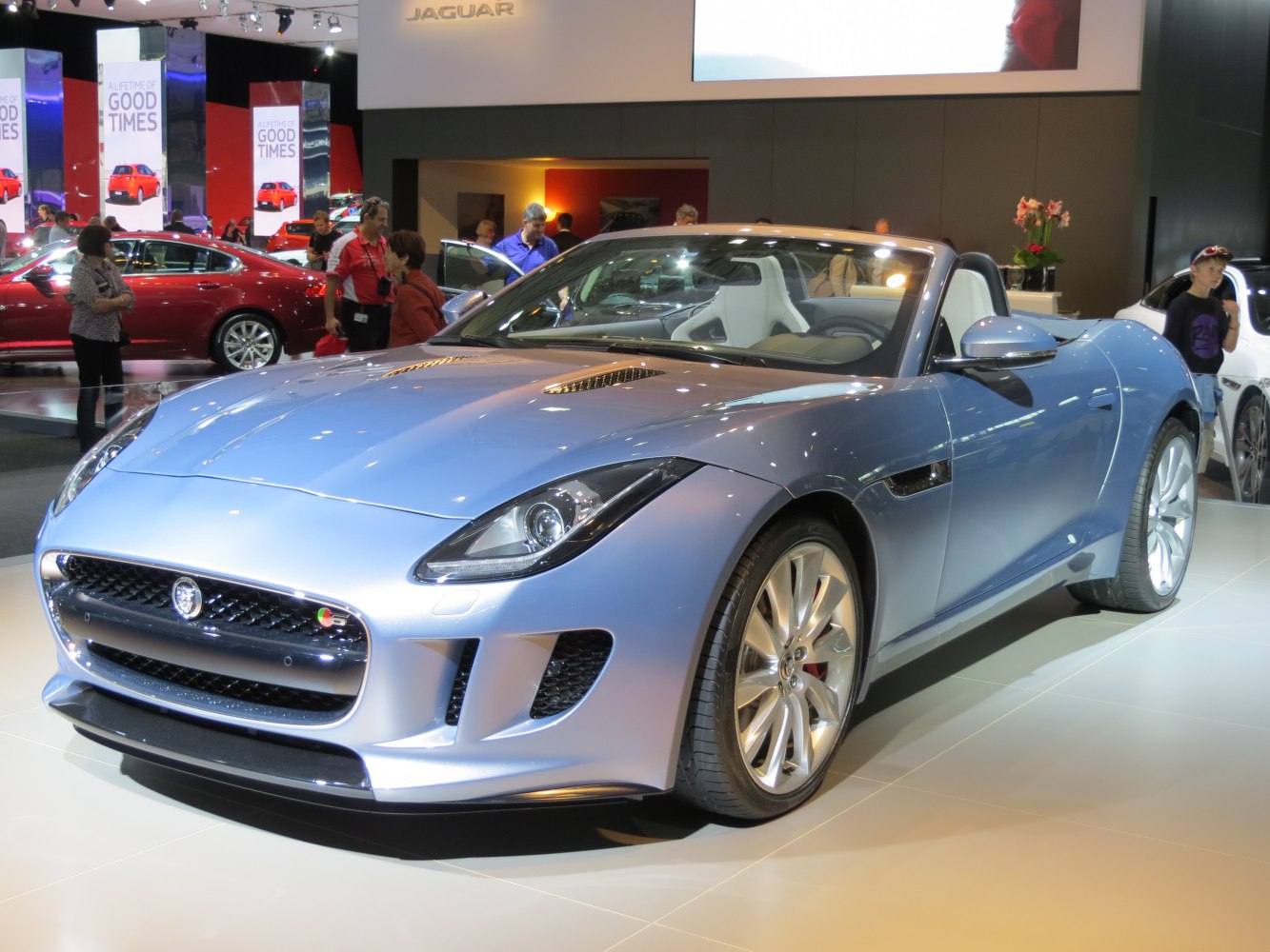 Sleek convertible sports car front with aerodynamic styling