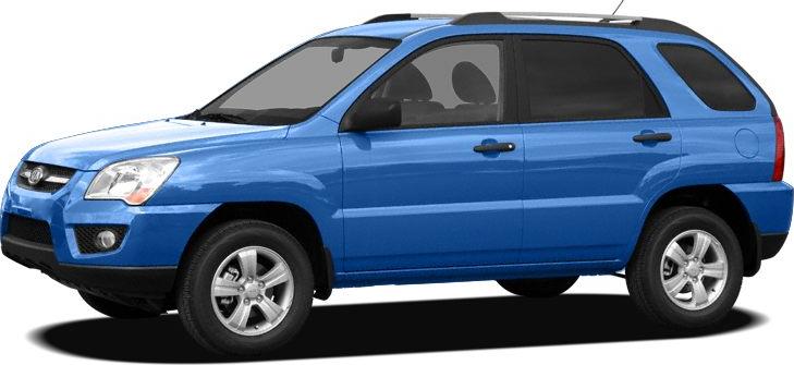 Blue compact SUV side profile with five-spoke alloy wheels