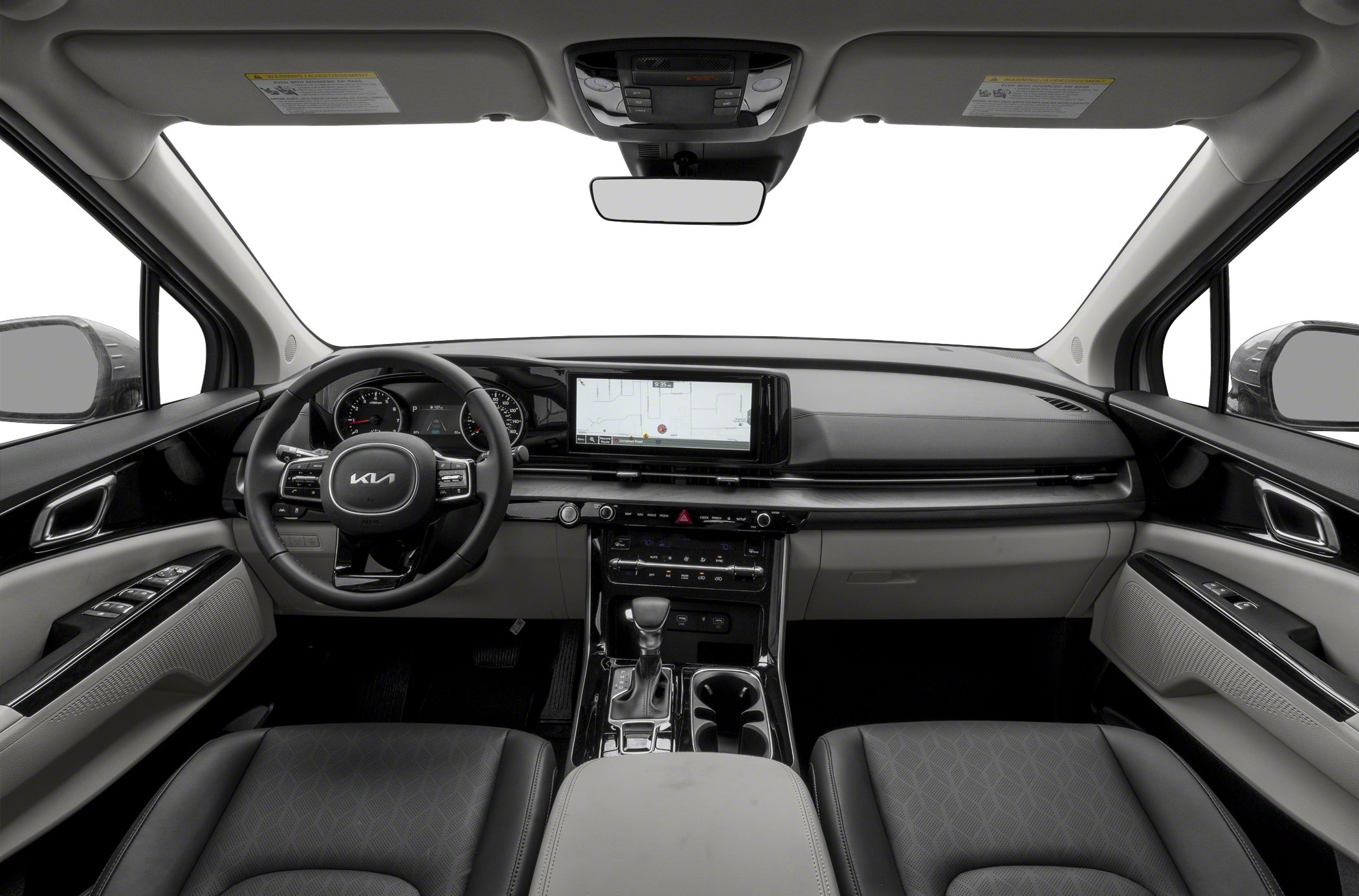 Digital cockpit and touchscreen display in car interior