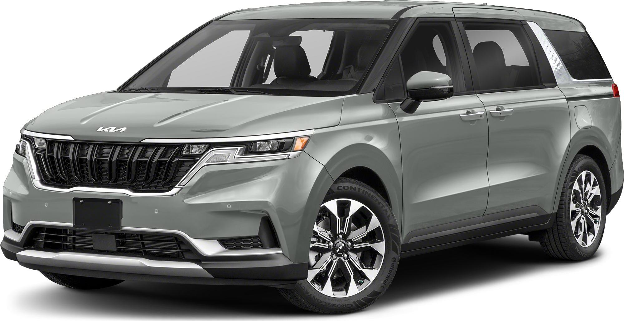 Front grille and alloy wheels of a modern minivan.