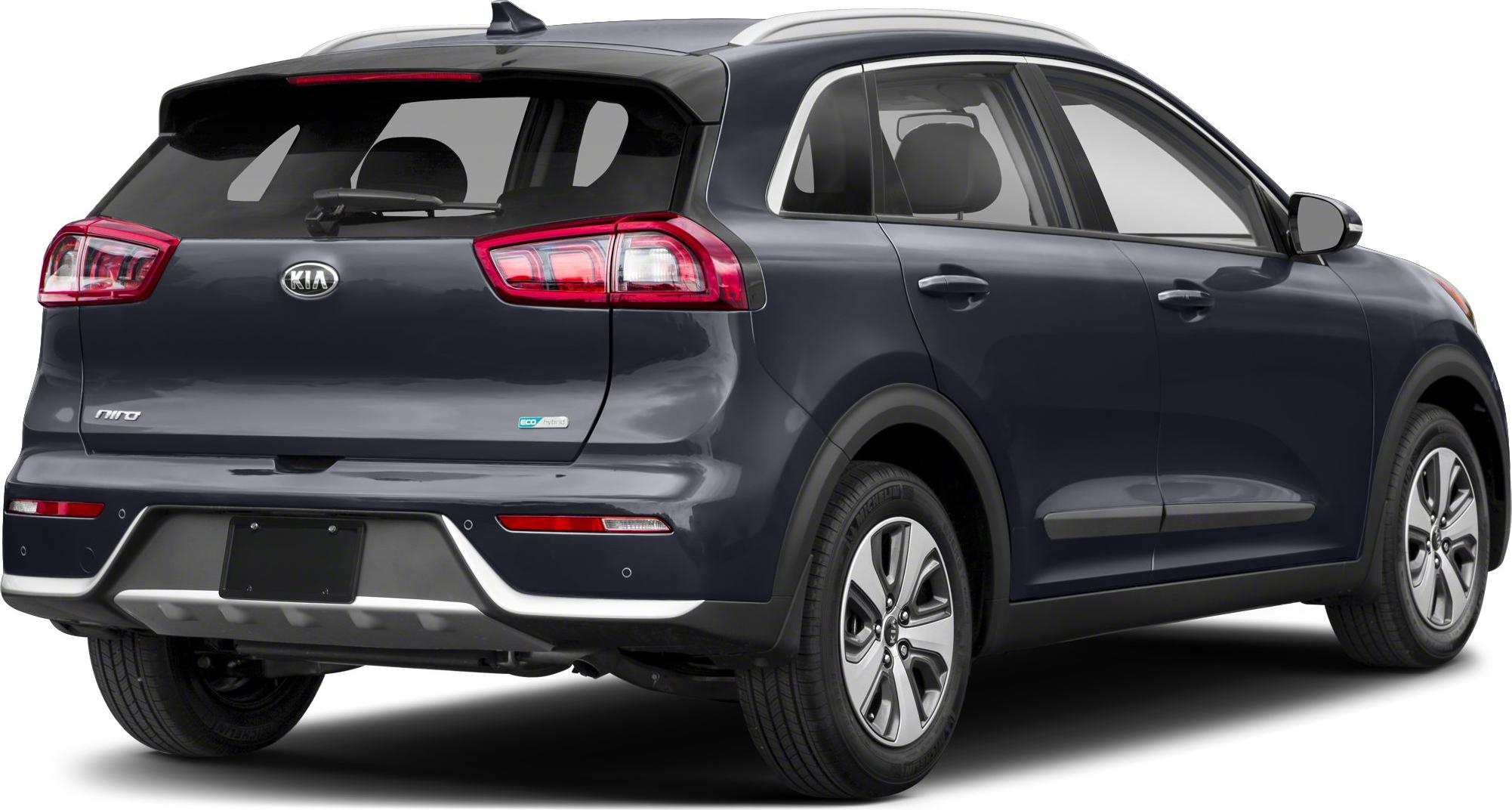 Rear view and side profile showcasing hybrid taillights and aerodynamic design.