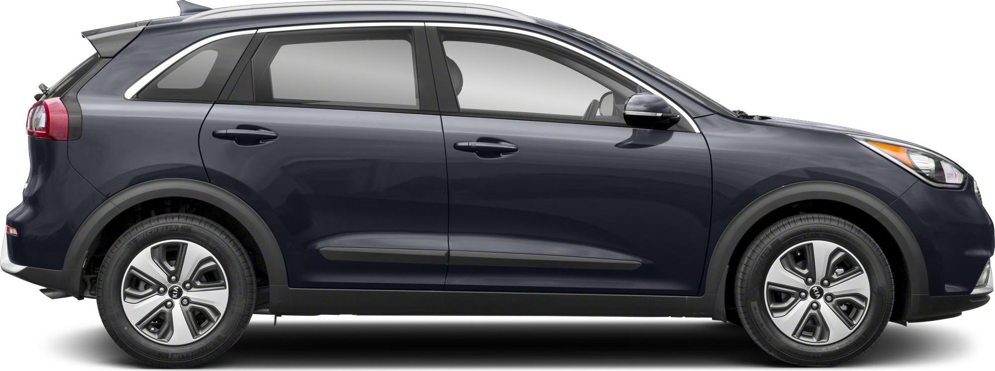 Side profile of hybrid SUV with alloy wheels and aerodynamic design