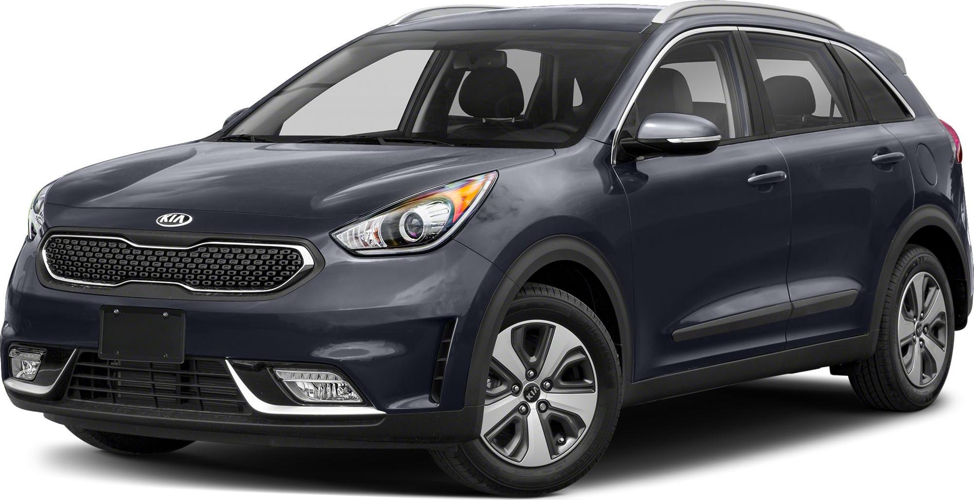 Front and side view of crossover SUV with distinctive grille and headlights