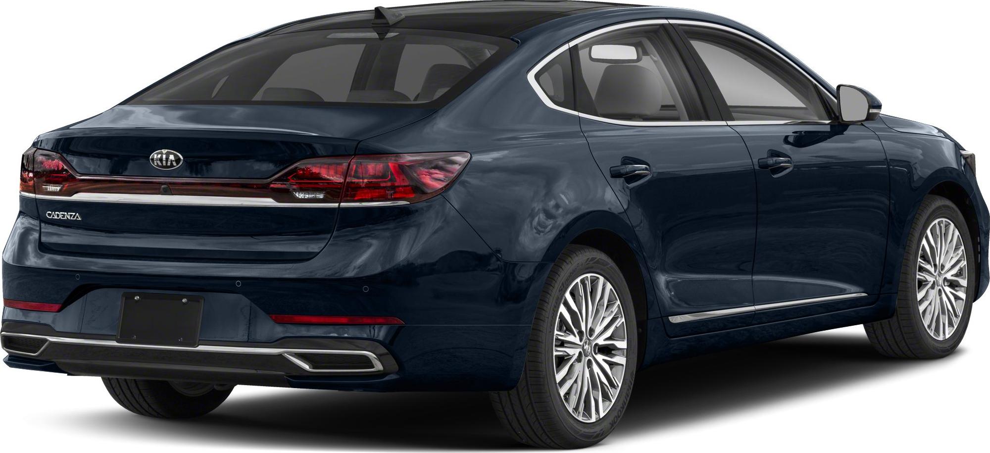 Rear and side view with sleek taillights and chrome trim