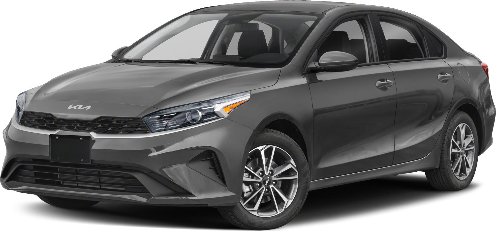 Modern headlights and multi-spoke alloy wheels on a sedan front 3/4.