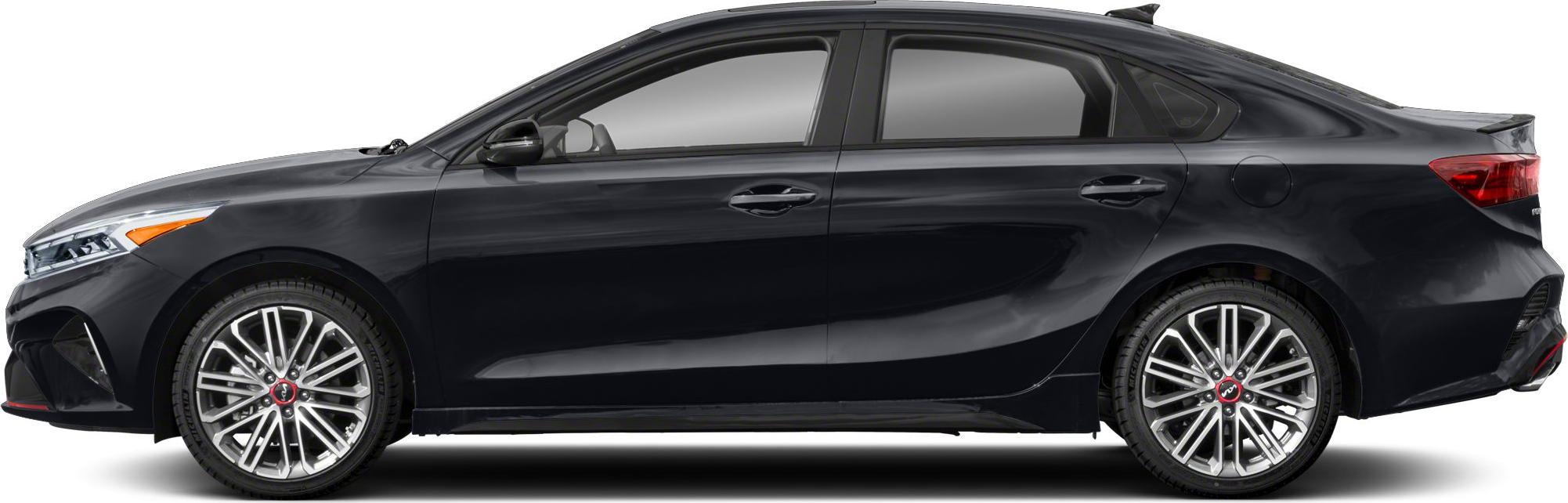Sleek sedan side profile with alloy wheels and aerodynamic design