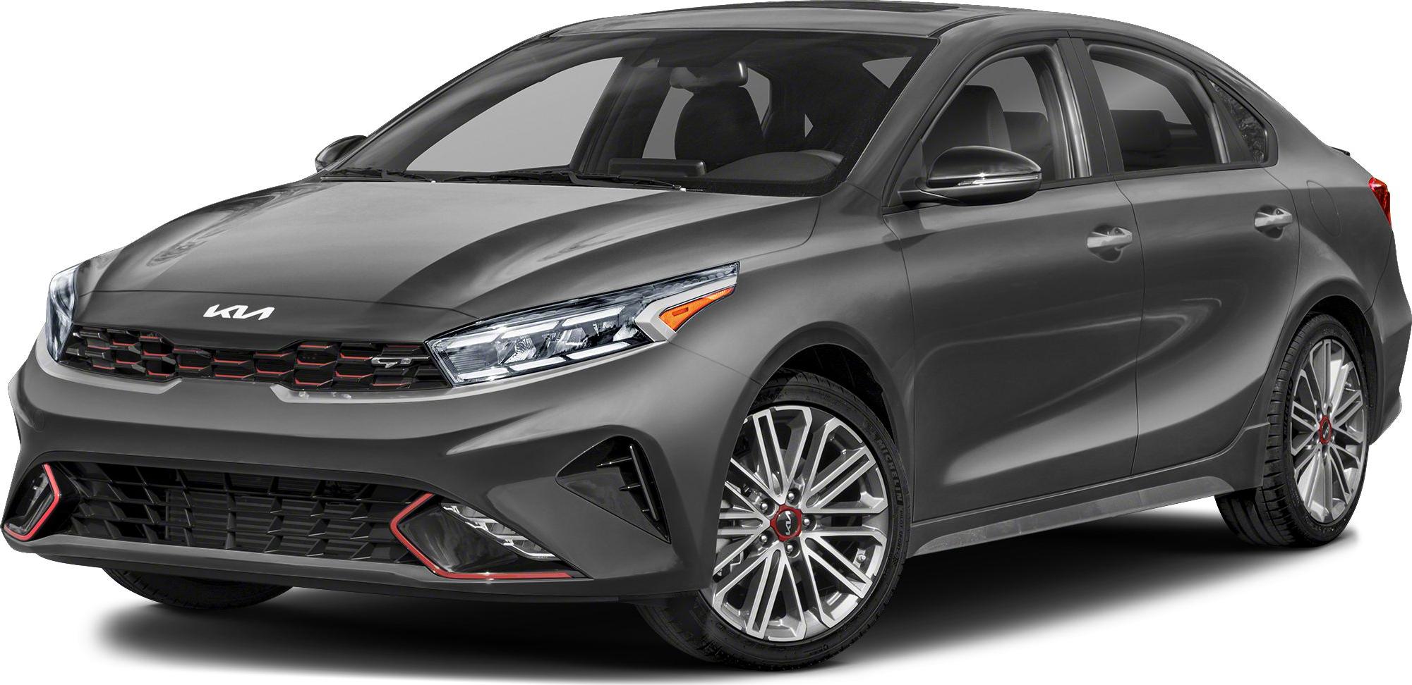 Sharp front grille and stylish alloy wheels on a modern compact sedan