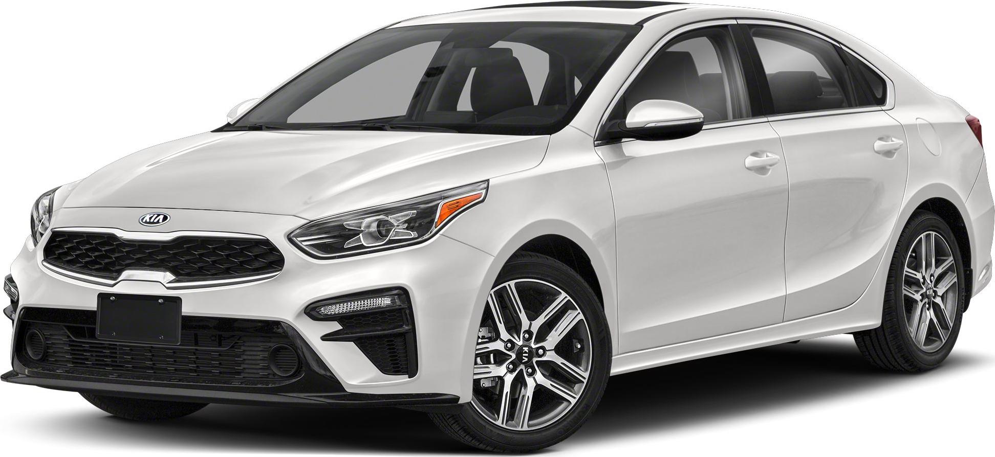 Front and side view of a sedan with alloy wheels and distinctive headlights