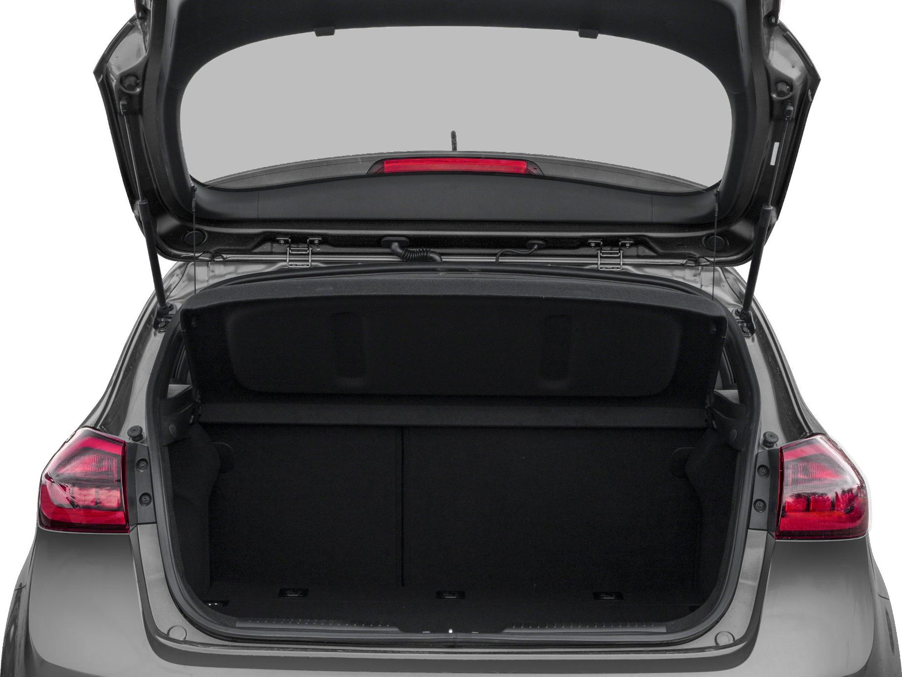Open rear hatch with spacious trunk and visible taillights