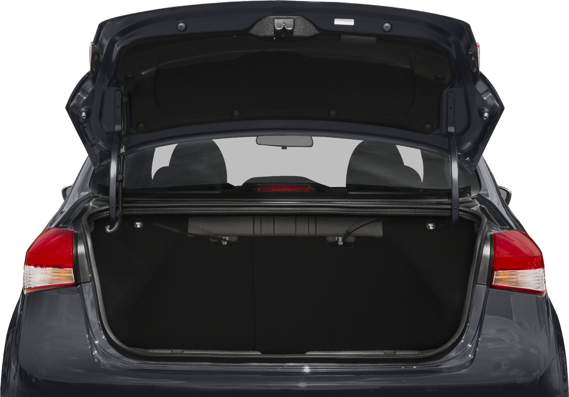 Open trunk showing spacious rear storage and rear light clusters.