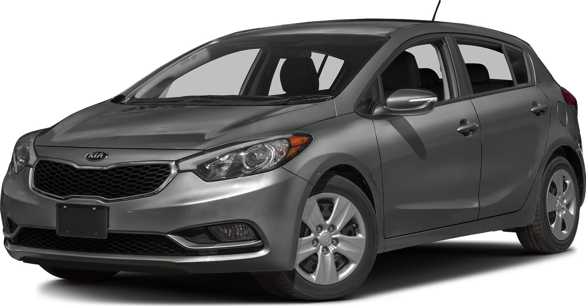 Front and side view of grey hatchback with alloy wheels