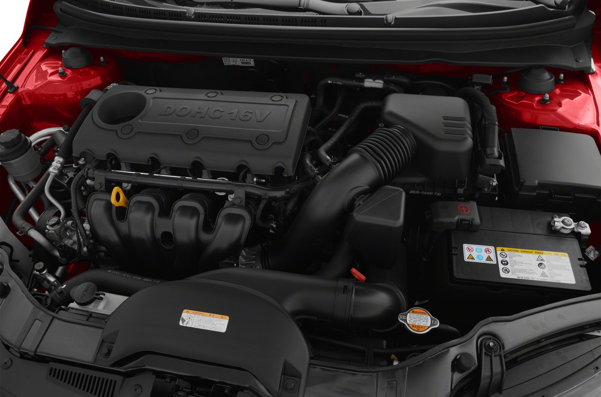 DOHC 16-valve inline-4 engine layout with clean engine bay components.