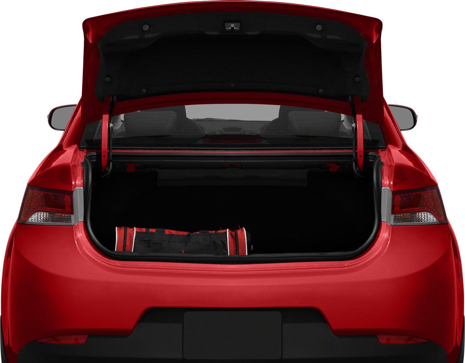 Open trunk with visible spacious cargo area and folded rear seats.